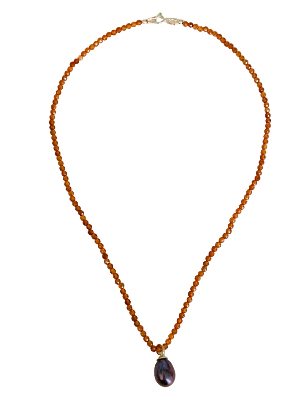 Florentis citrine gemstone pearl necklace 