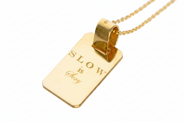 Florentis Slow is Sexy gold pendant
